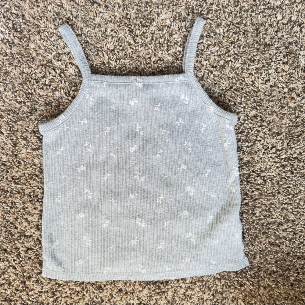 Old Navy Light Gray Knit Top Rib-Knit Cami for Girls Size M (8)